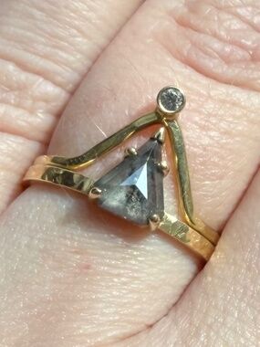 Alexis Russell Salt & Pepper Diamond Engagement Ring